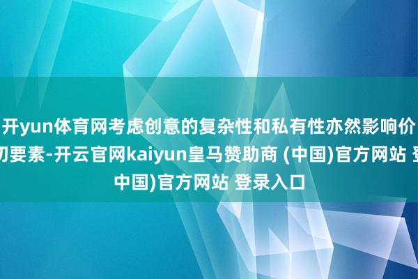 开yun体育网考虑创意的复杂性和私有性亦然影响价钱的热切要素-开云官网kaiyun皇马赞助商 (中国)官方网站 登录入口