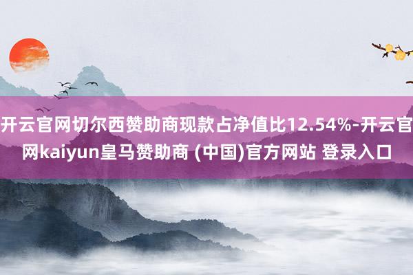 开云官网切尔西赞助商现款占净值比12.54%-开云官网kaiyun皇马赞助商 (中国)官方网站 登录入口