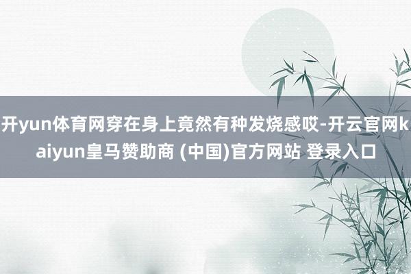 开yun体育网穿在身上竟然有种发烧感哎-开云官网kaiyun皇马赞助商 (中国)官方网站 登录入口