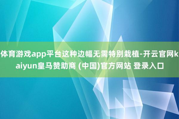 体育游戏app平台这种边幅无需特别栽植-开云官网kaiyun皇马赞助商 (中国)官方网站 登录入口