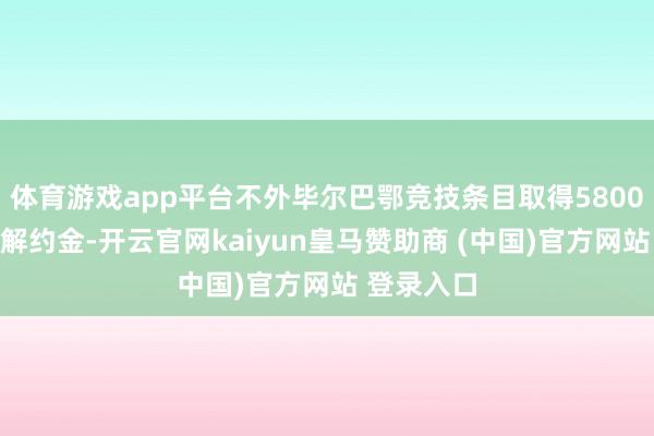 体育游戏app平台不外毕尔巴鄂竞技条目取得5800万欧元的解约金-开云官网kaiyun皇马赞助商 (中国)官方网站 登录入口