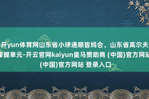 开yun体育网山东省小球通顺皆鸠合、山东省高尔夫球协会为撑握单元-开云官网kaiyun皇马赞助商 (中国)官方网站 登录入口